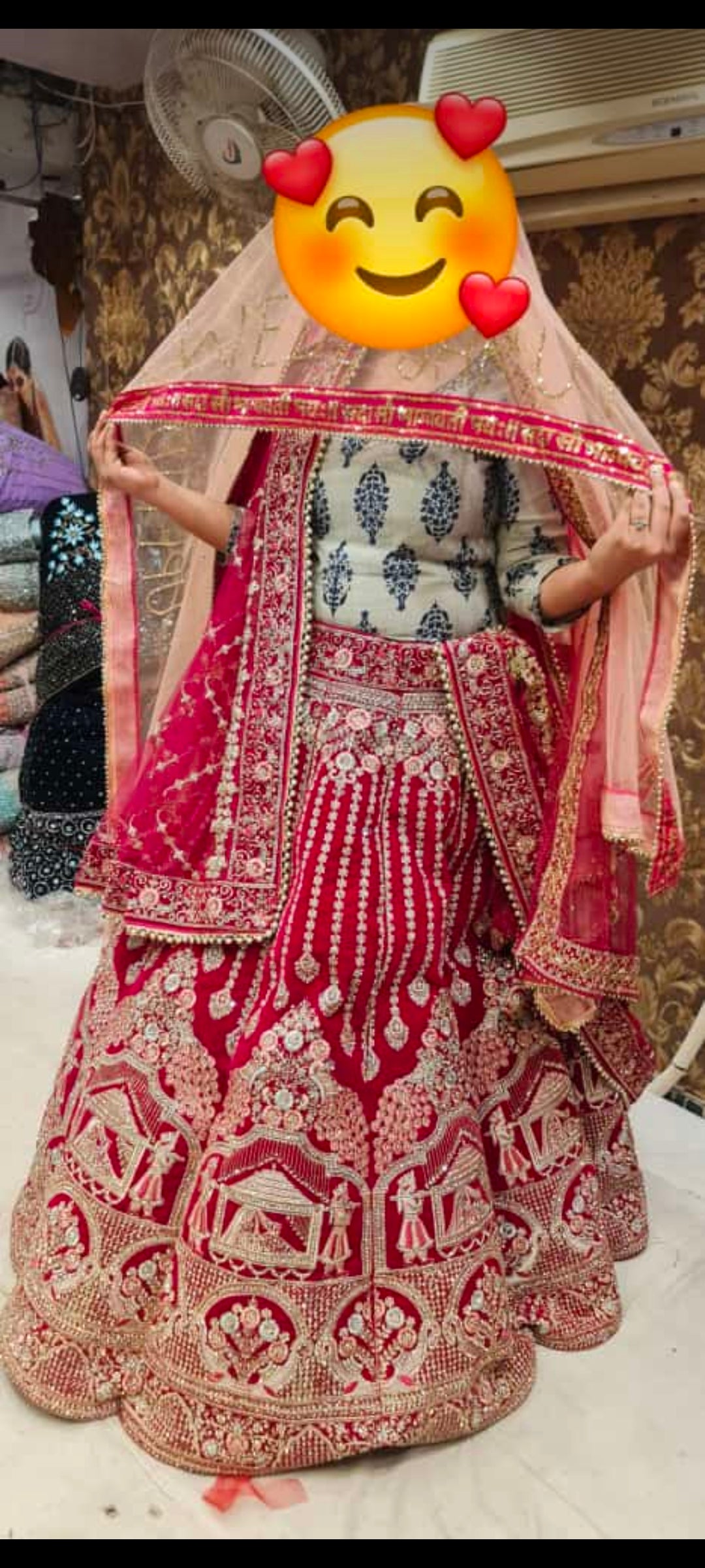 Bridal lehenga sales for barat