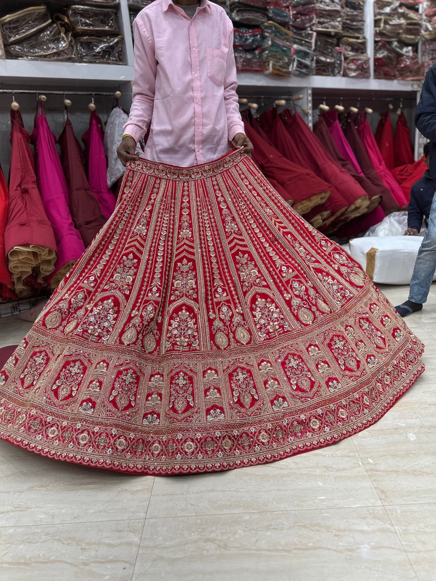 Stunning red bridal lehenga