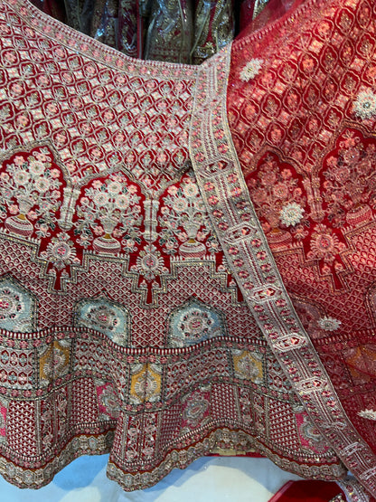 Pretty Red bridal lehenga