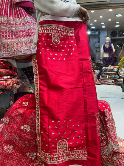 Lovely red bridal lehenga