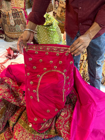 Flairy Pink heavy bridal Lehenga