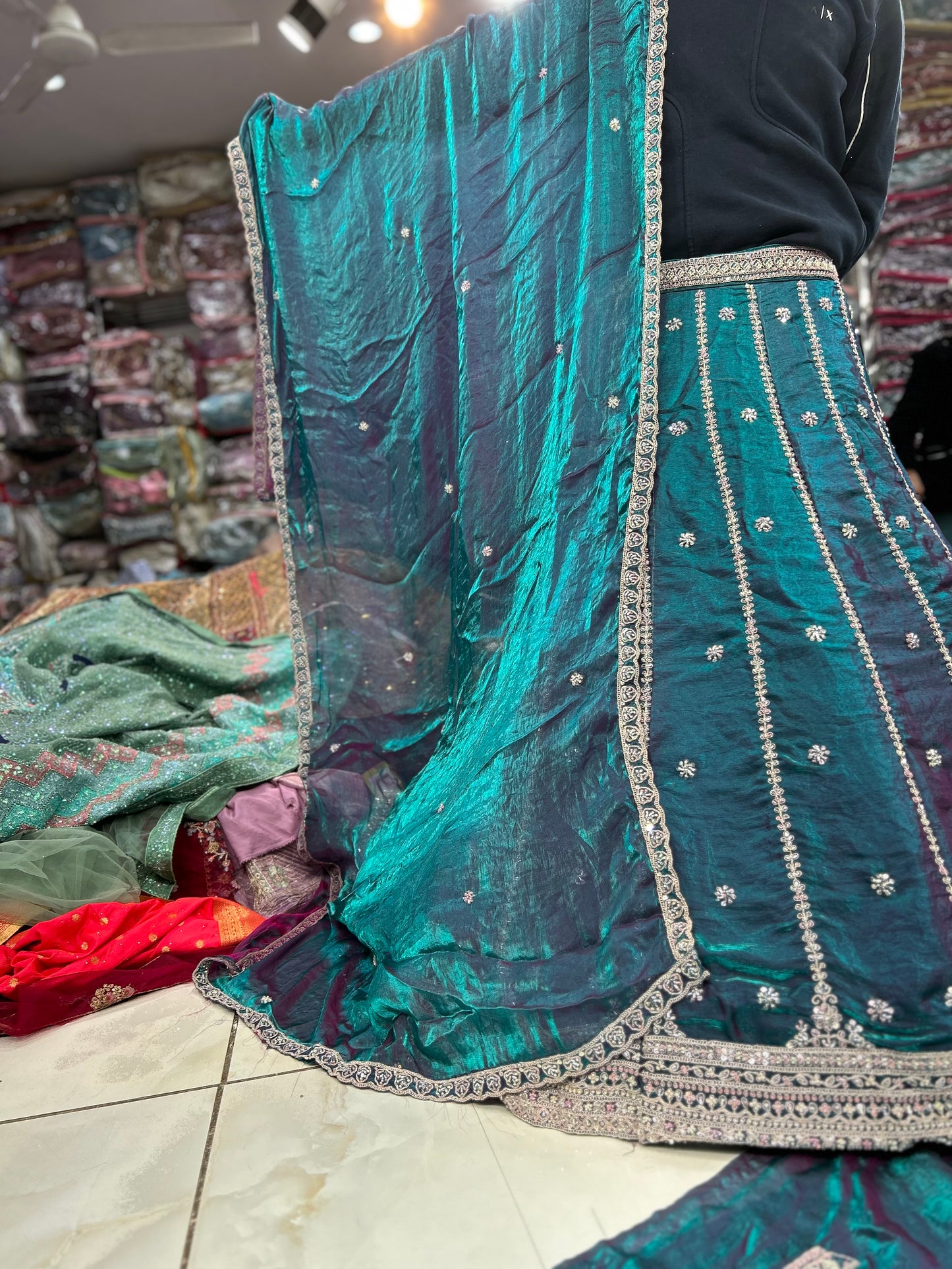 Lavishing blue lehenga