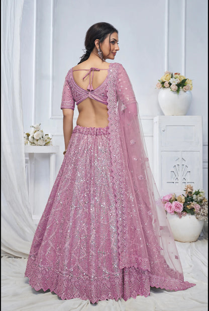 Pink purple Lavender Gorgeous Designer lehenga