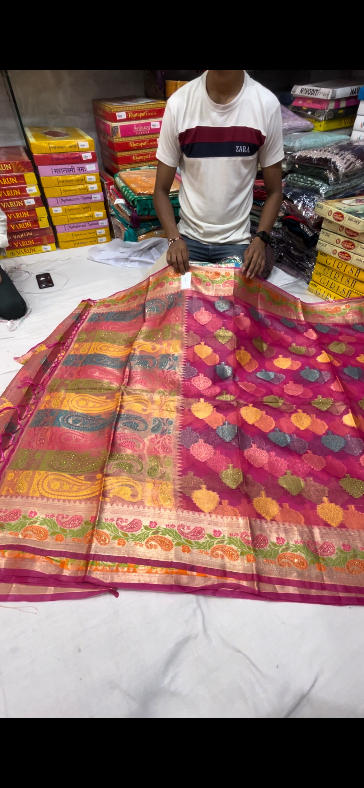 Golden Yellow haldi mehendi saree