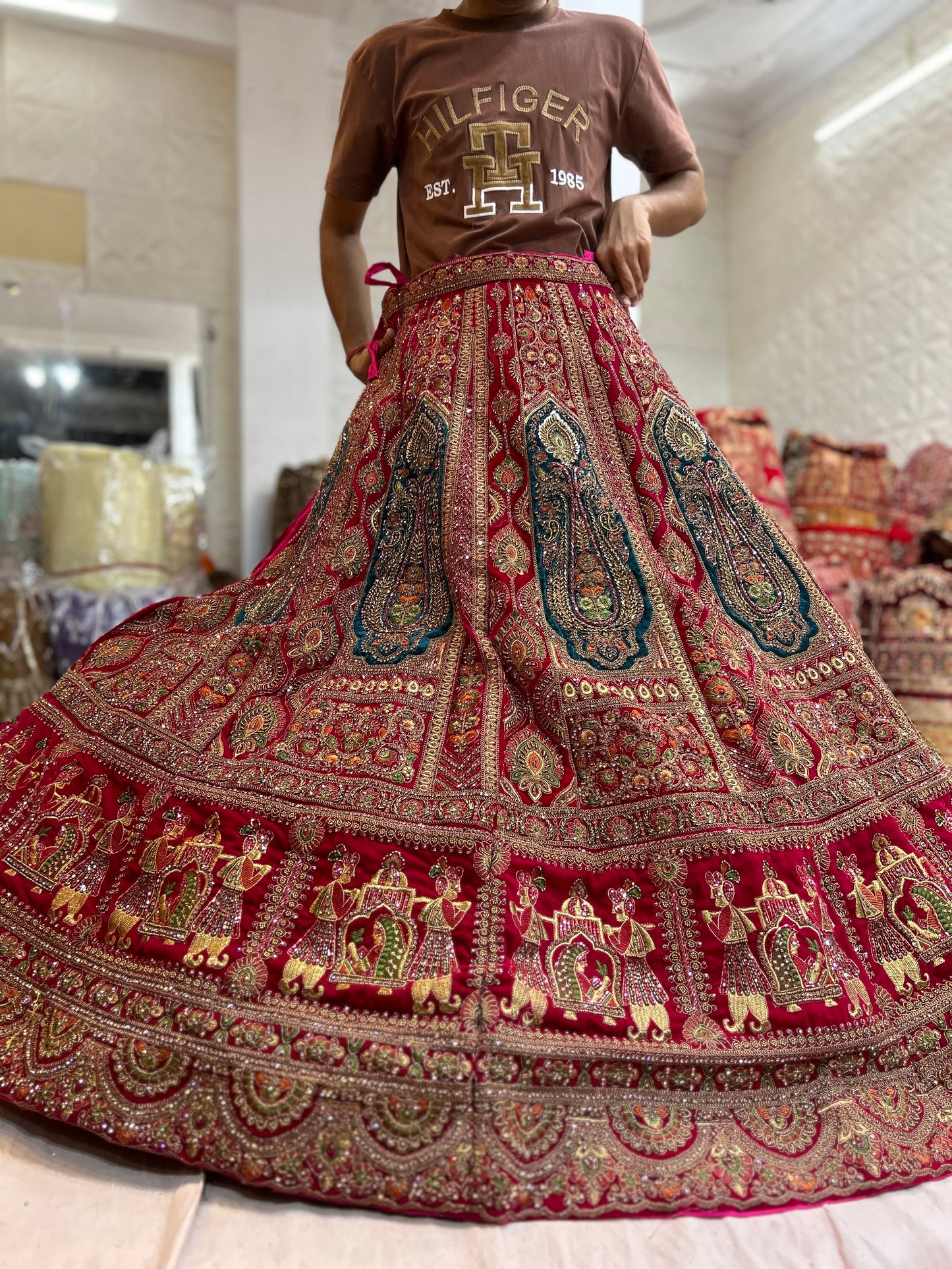 Majestic Hand Work doli barat bridal lehenga