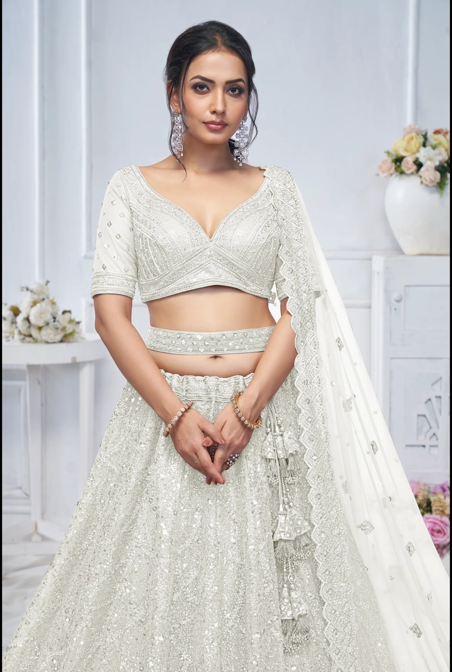 White Lovely Designer Lehenga