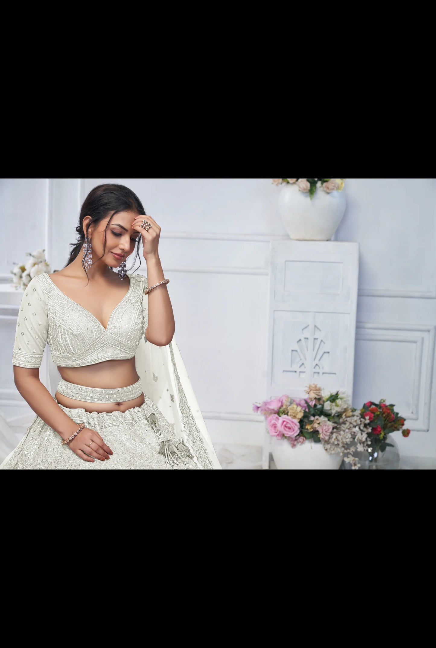 White Lovely Designer Lehenga