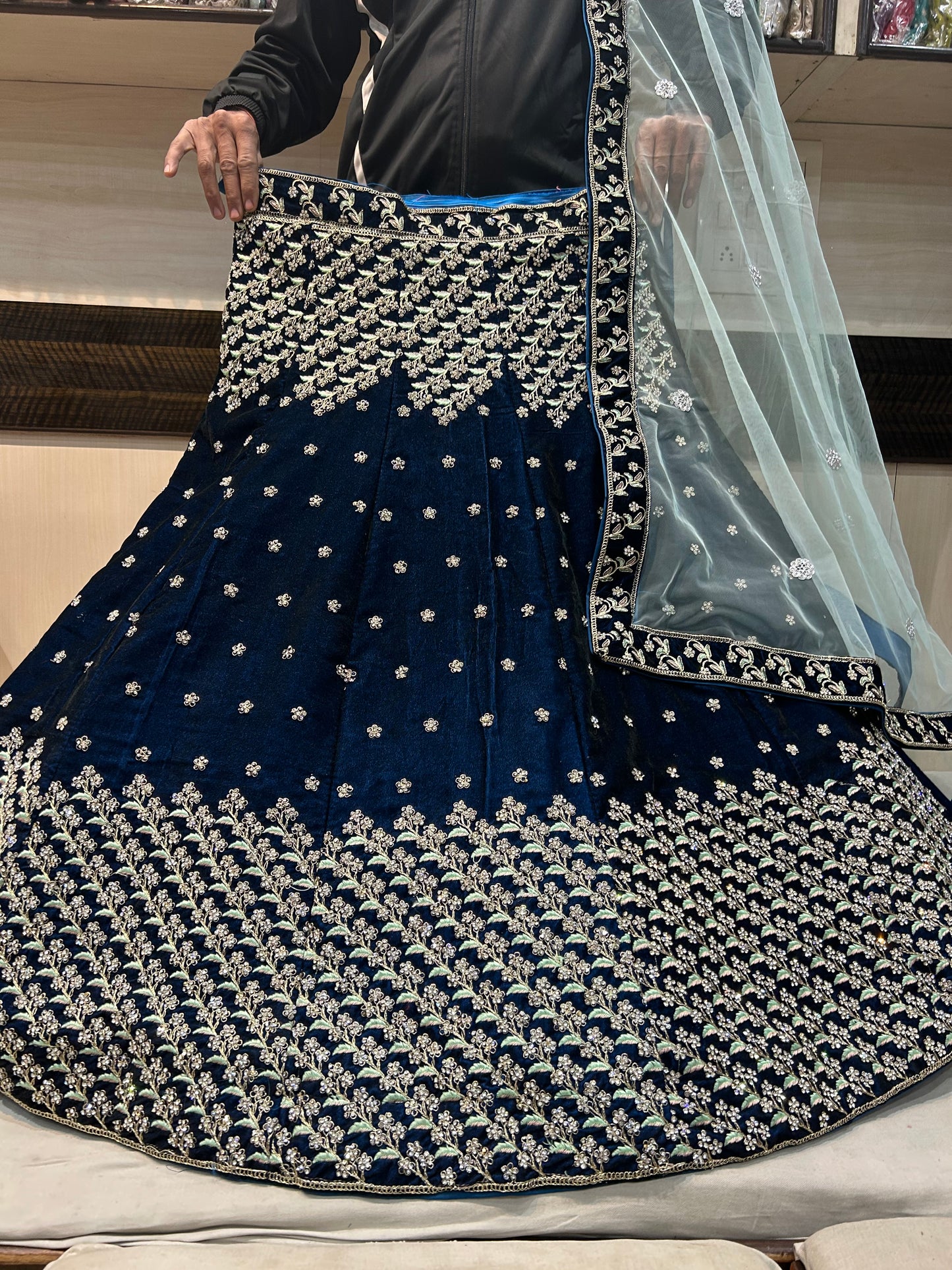 Cute navy blue lehenga