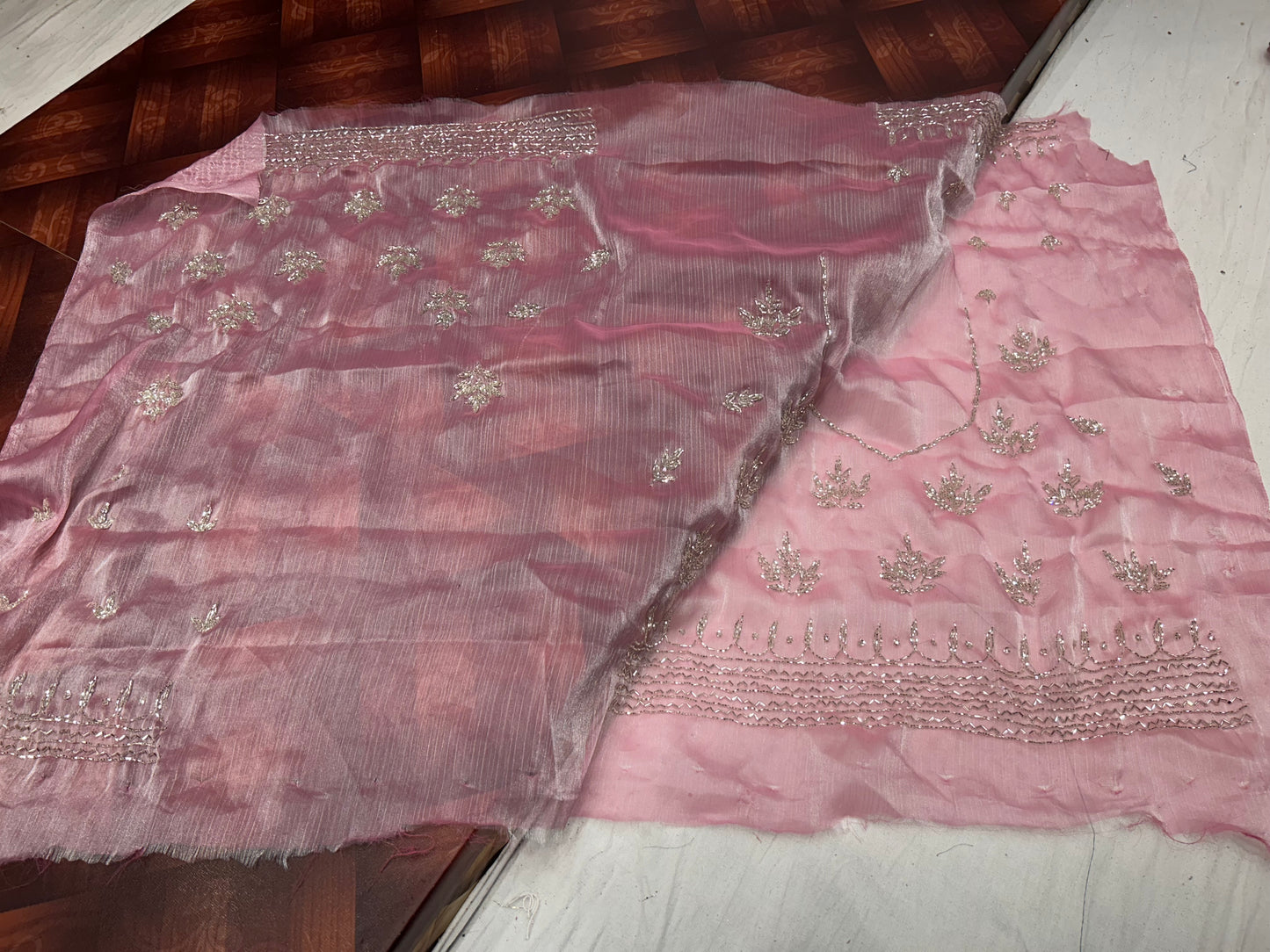 beautiful baby pink handwork lehenga