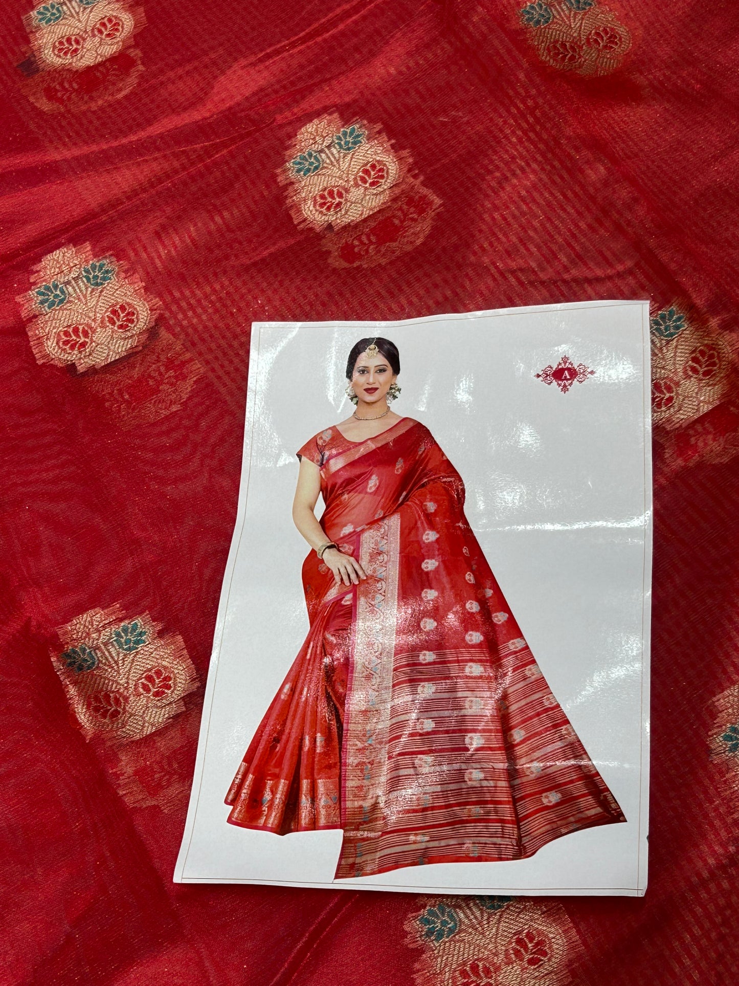 Majestic red saree