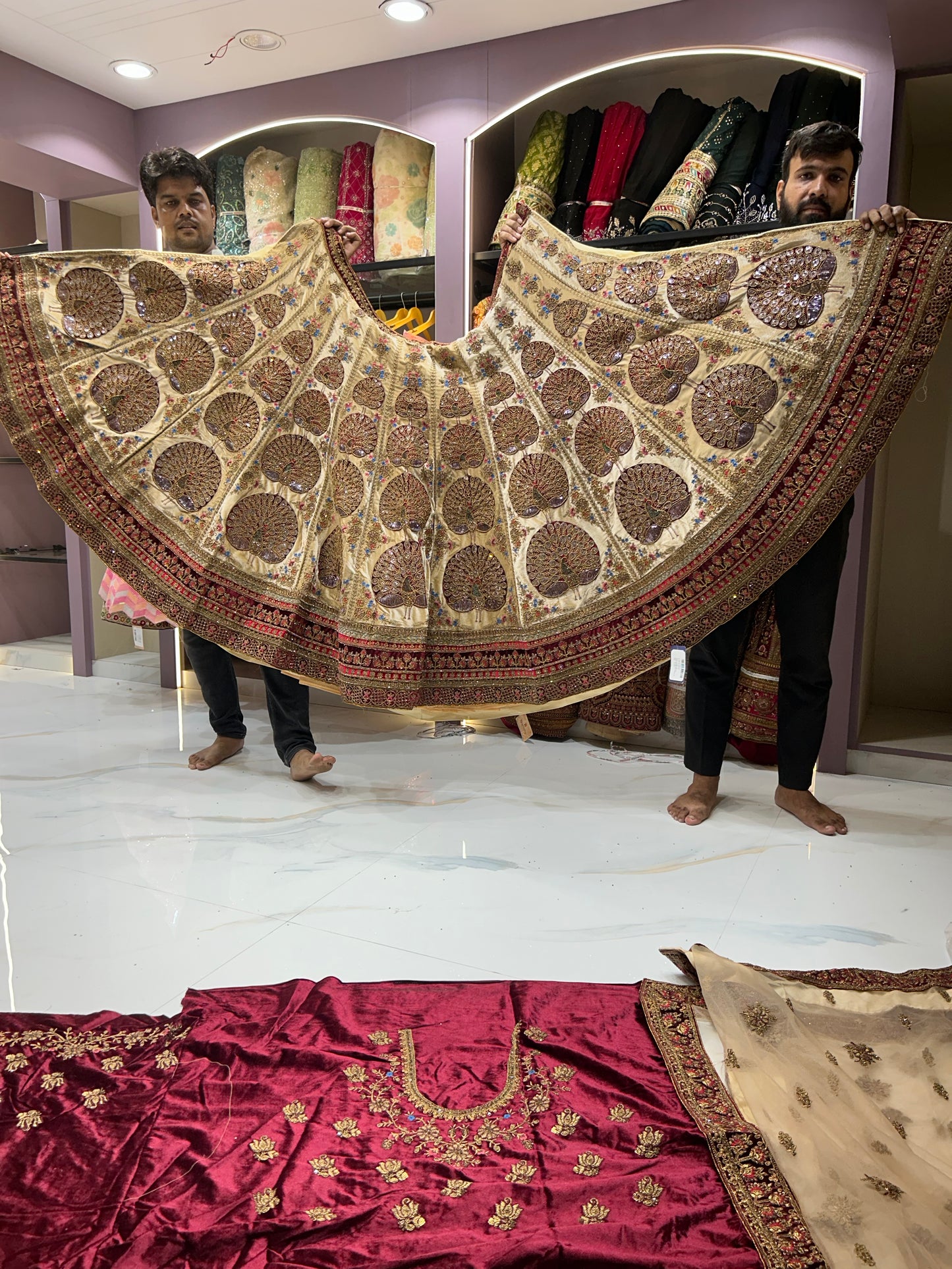 Peacock bridal lehenga