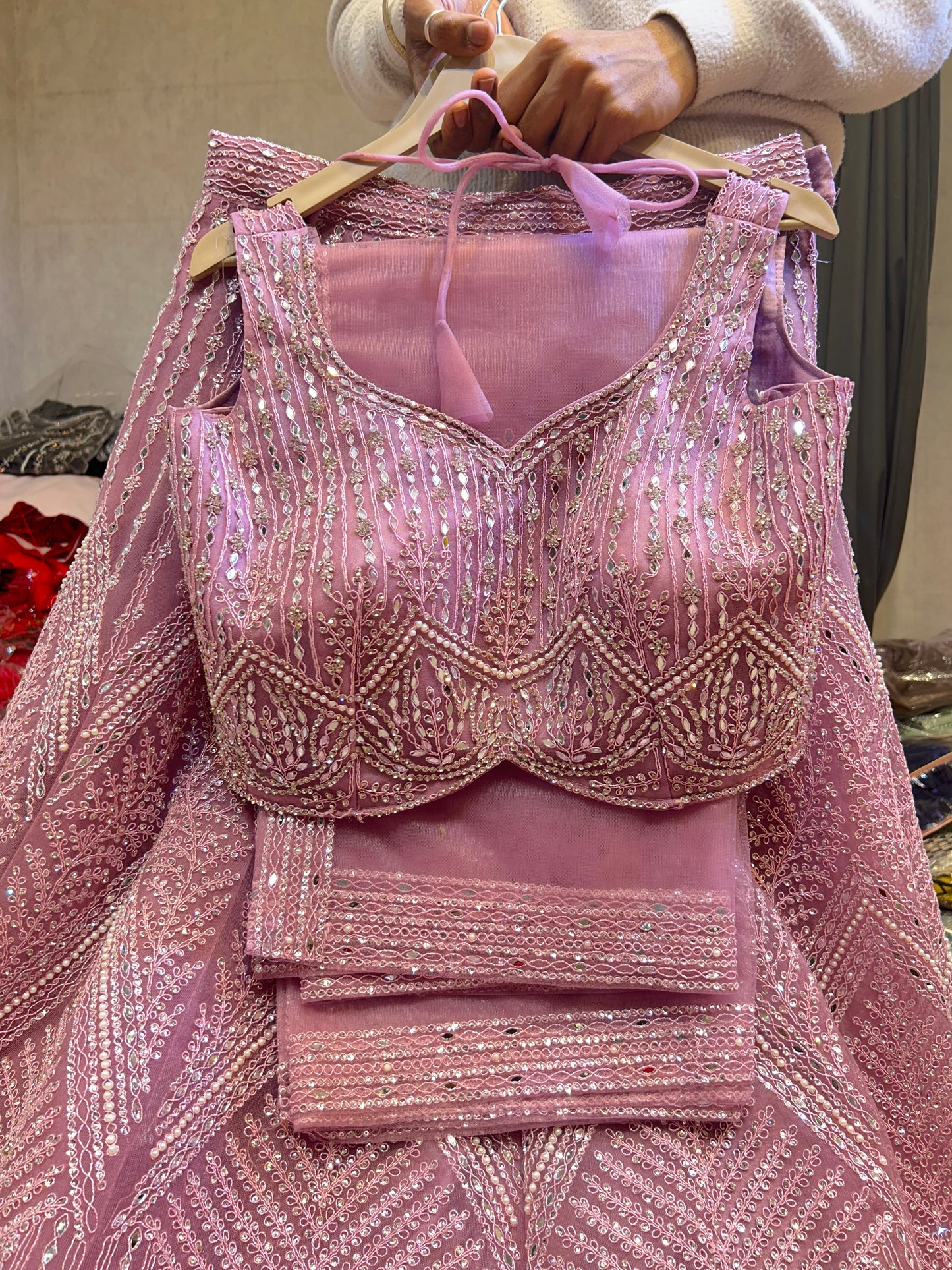 Attractive pink lehenga