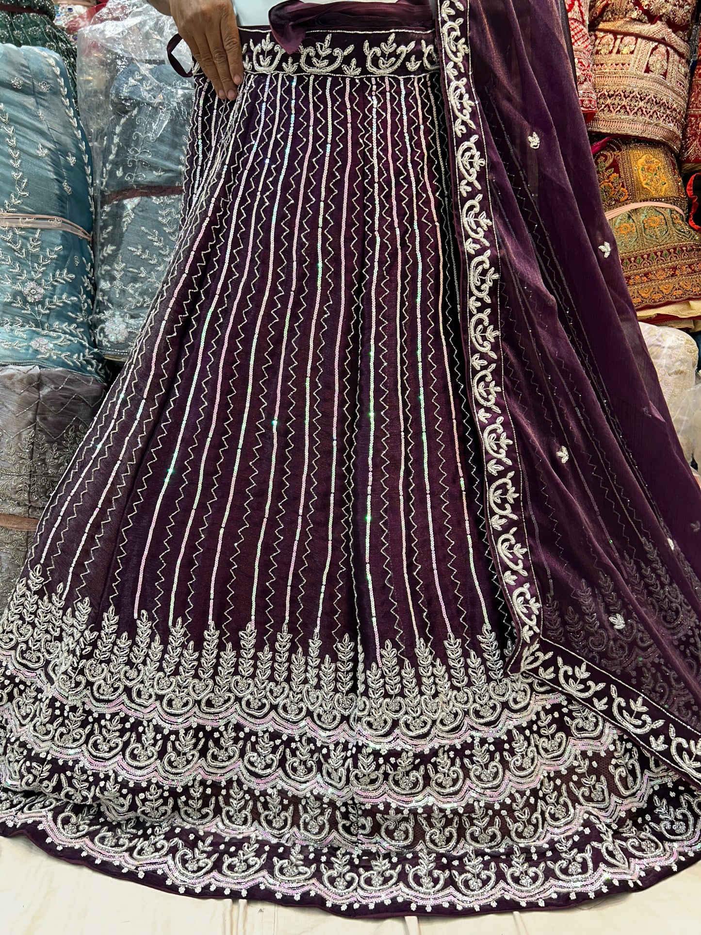 Beautiful Violet Purple Lehenga