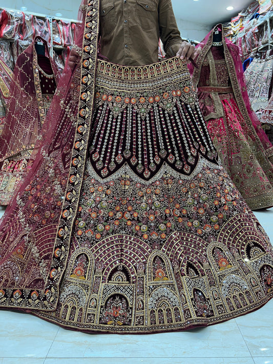 Astonishingg maroon Lehenga