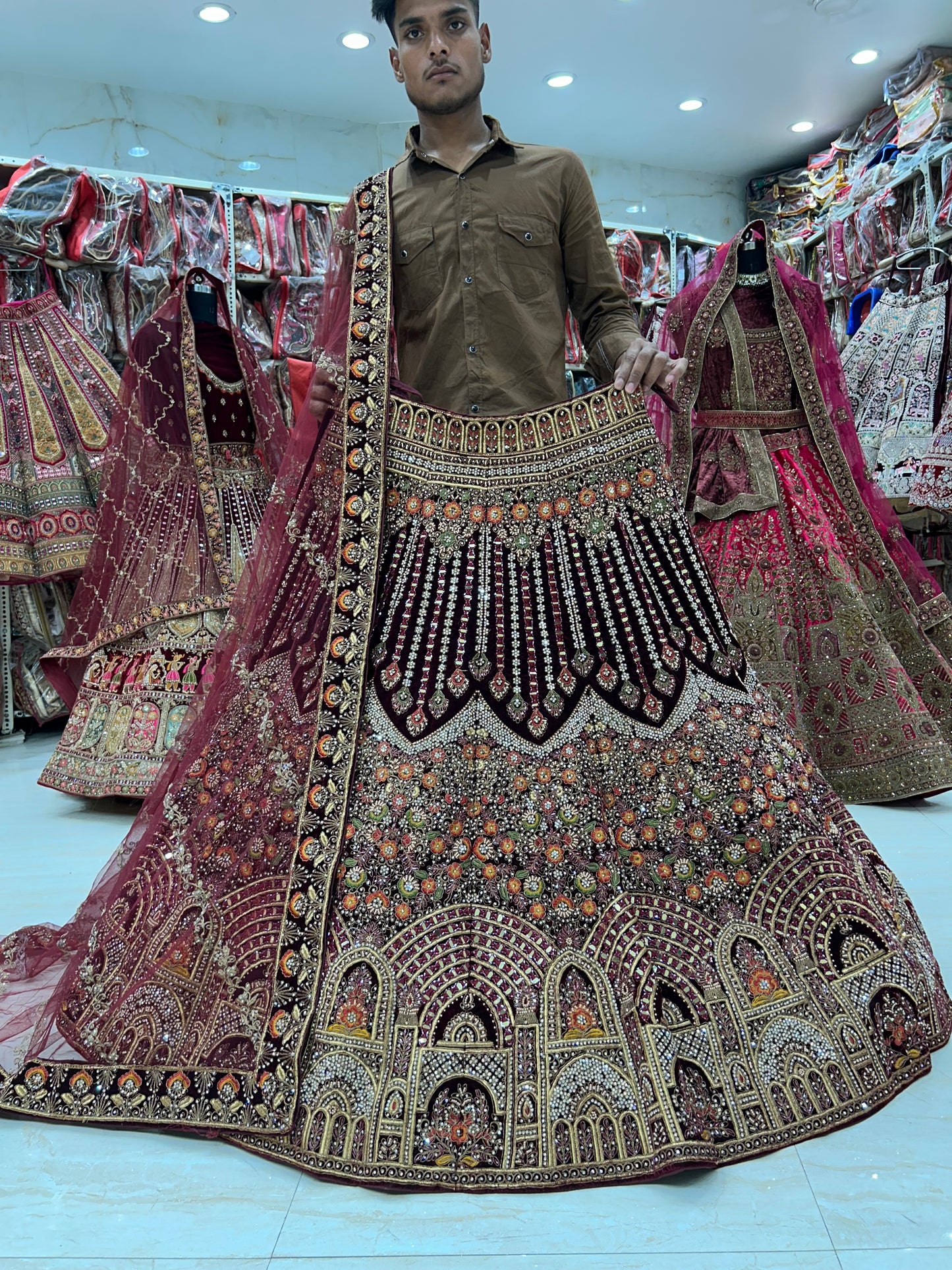 Astonishingg maroon Lehenga 🥰