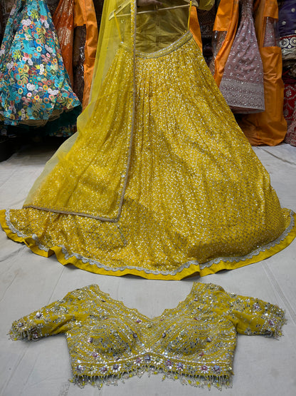 Girlish yellow lehenga 😍