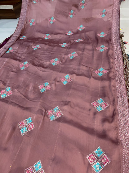 Light brown Famous saree