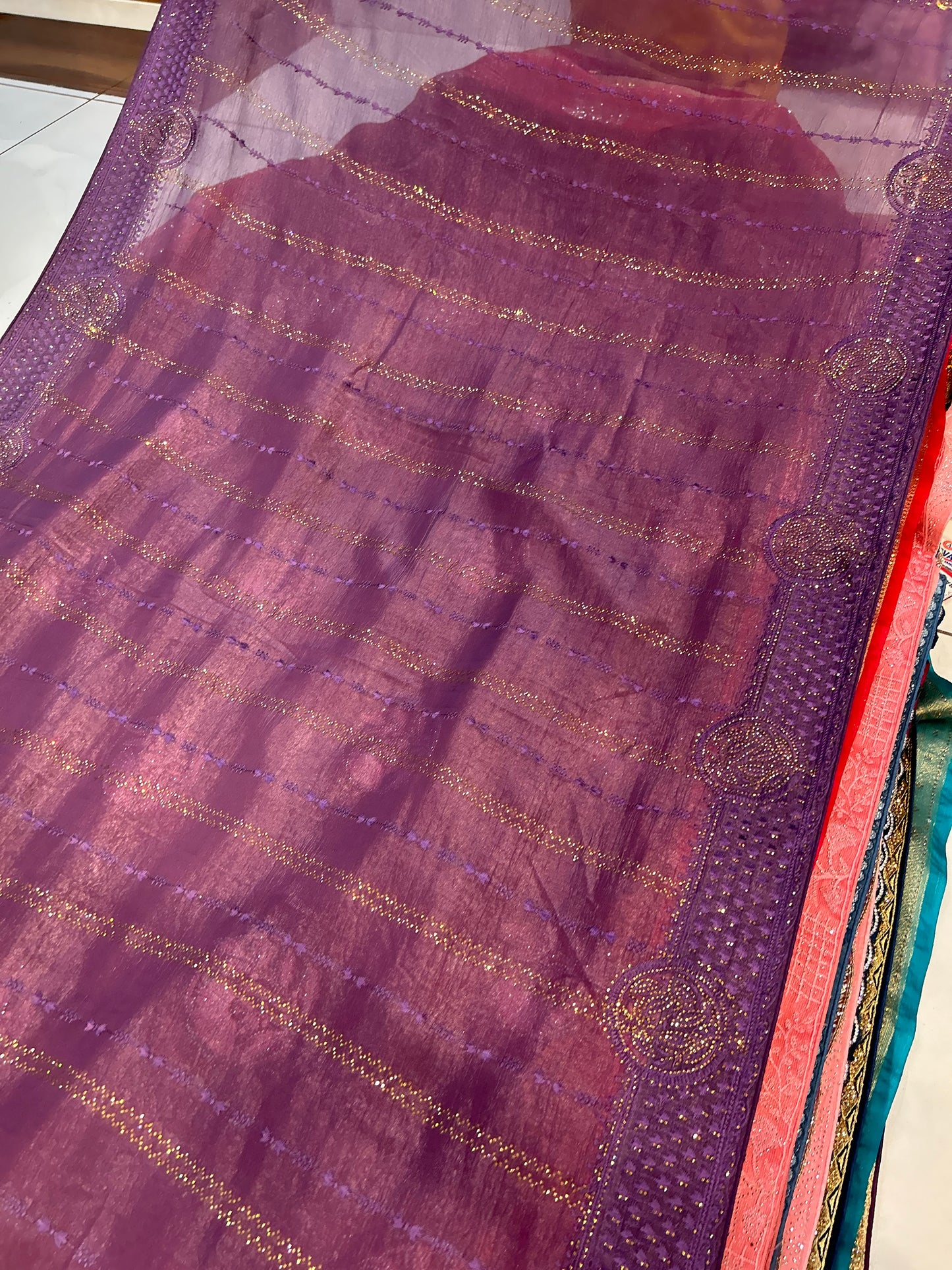 Gorgeous wine saree