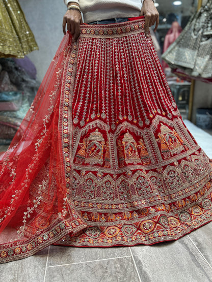 Awesome maroon doli barat bridal lehenga