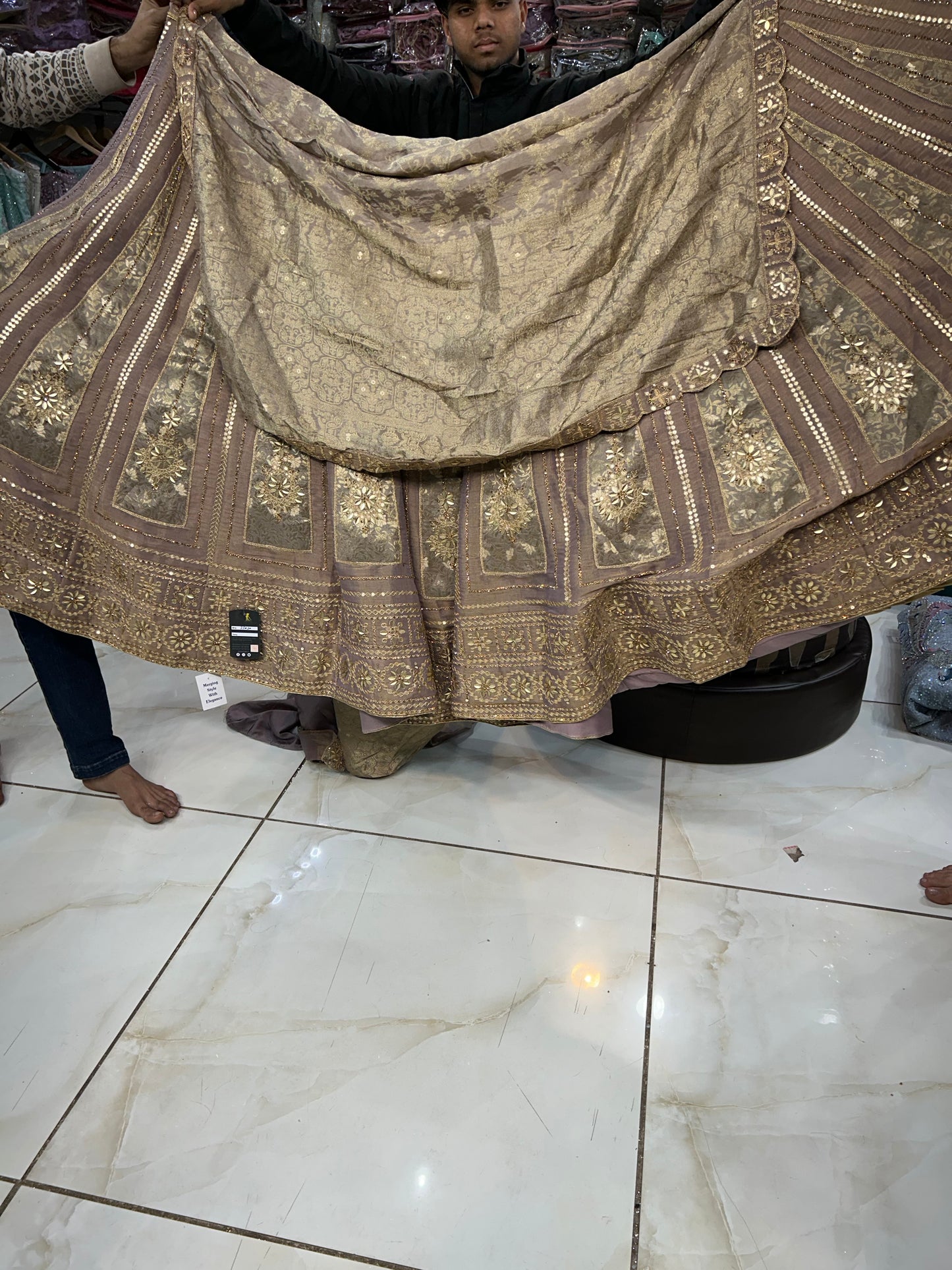 Awesome golden beige lehenga