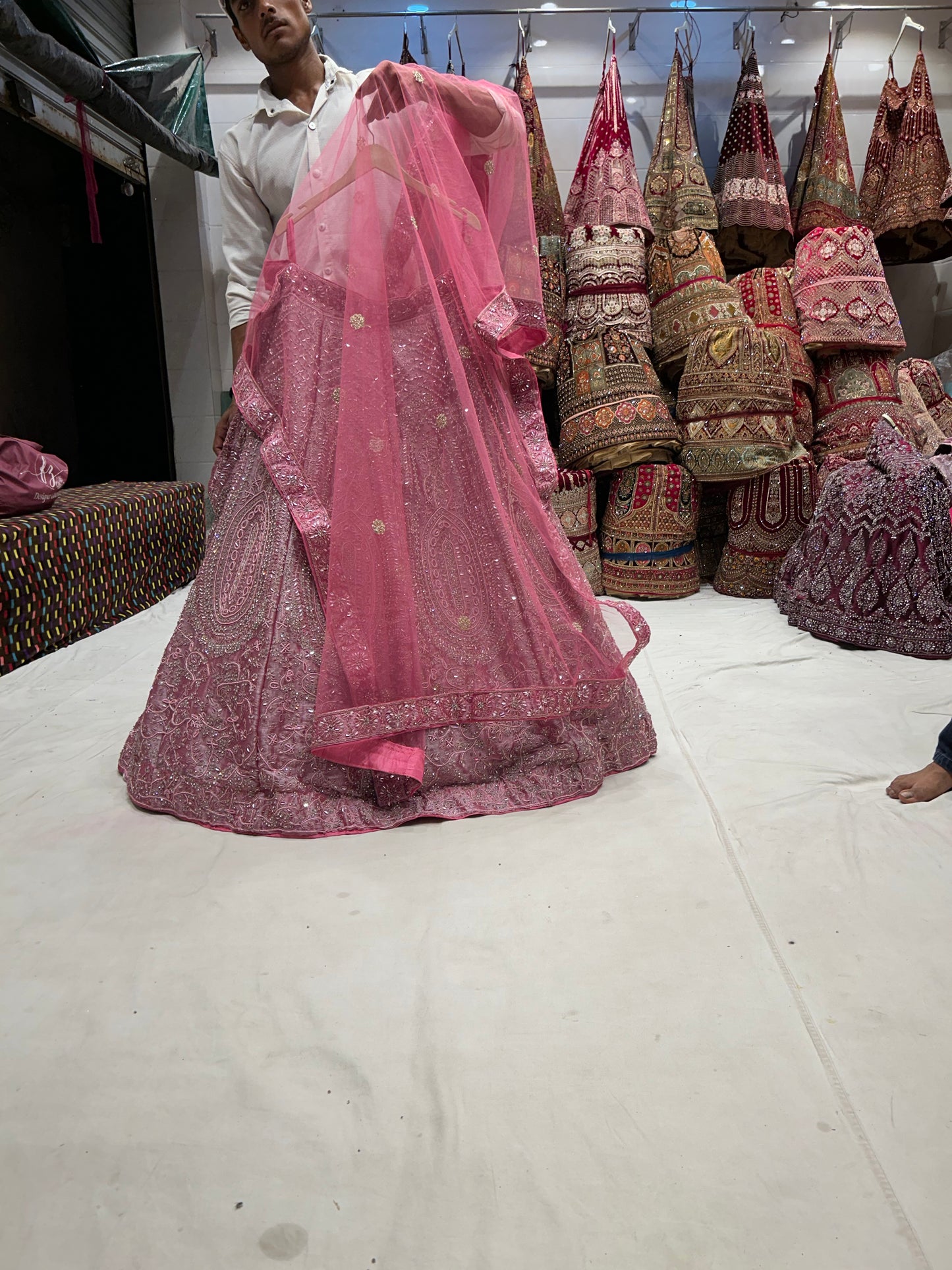 Lilac pink stunning lehenga