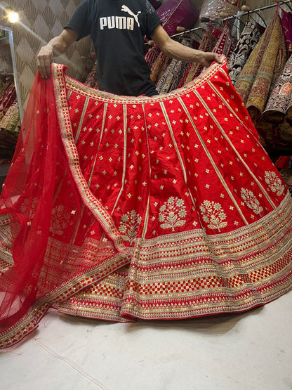 Red Bridal Lehenga