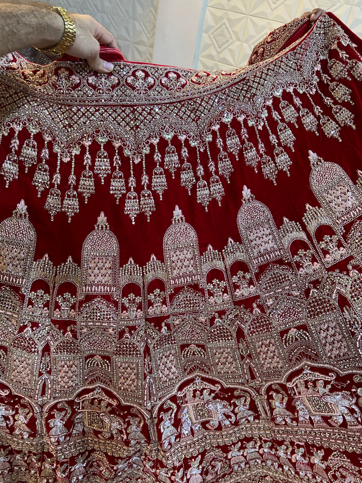 Doli barat red bridal Lehenga