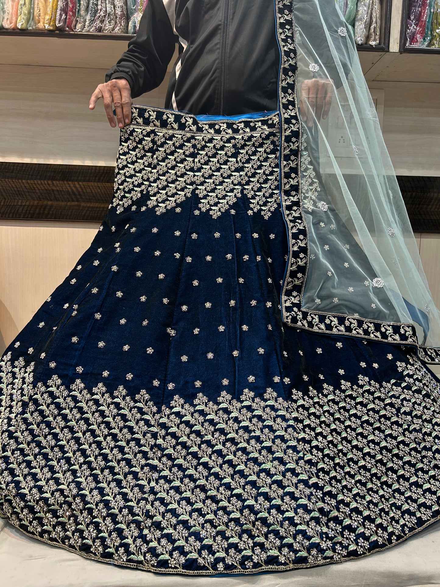 Cute navy blue lehenga