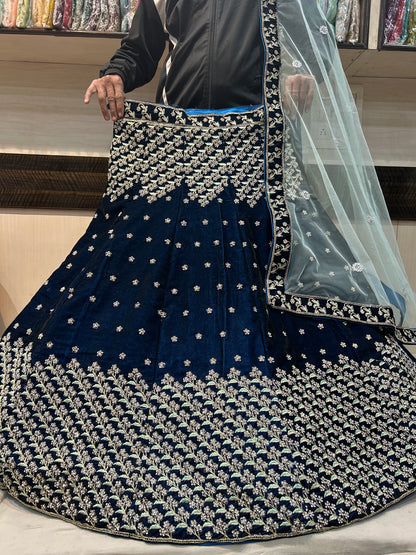 Cute navy blue lehenga