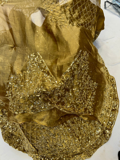 Charming golden lehenga