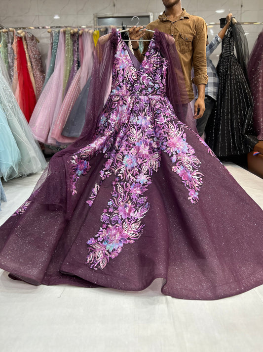 Beautiful Purple Violet Gown