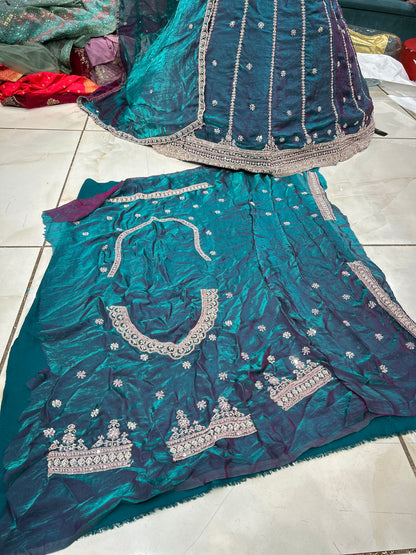 Lavishing blue lehenga