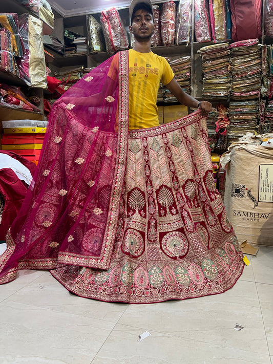 Impresionante lehenga rosa