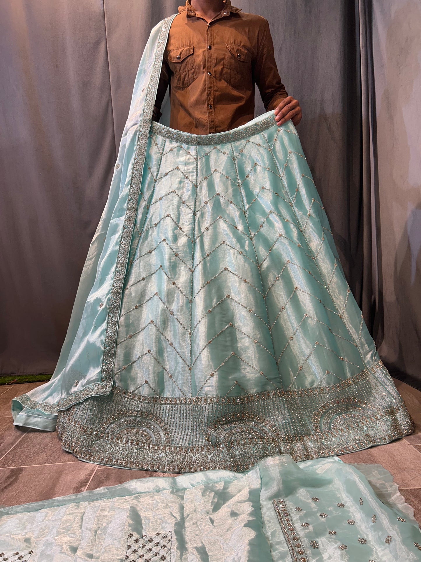 Astonishing bluish Lehenga