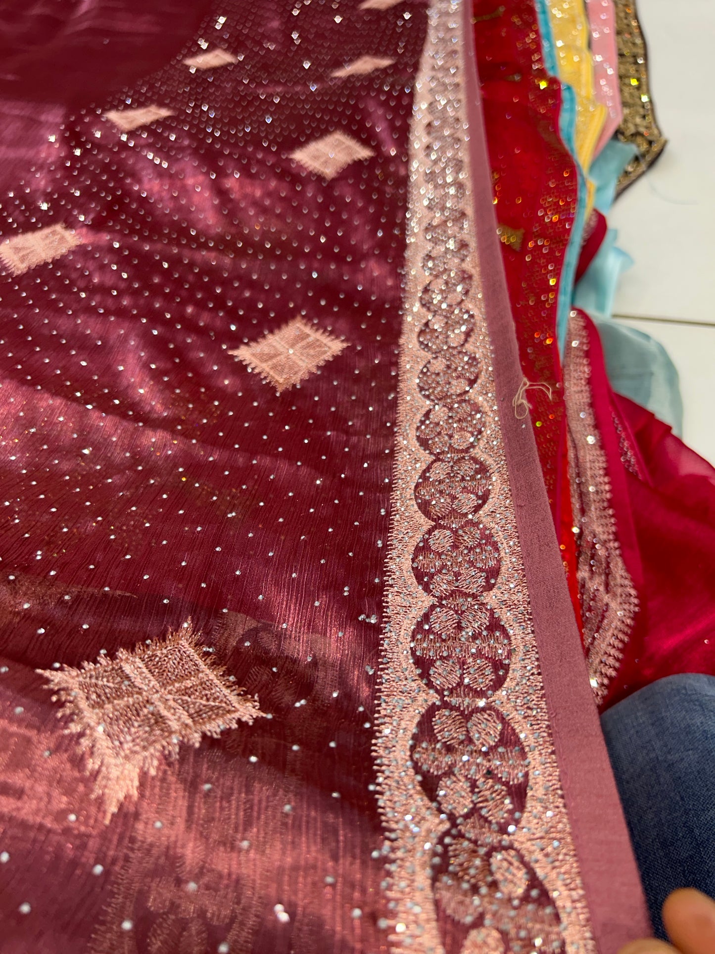 Beautiful maroon saree