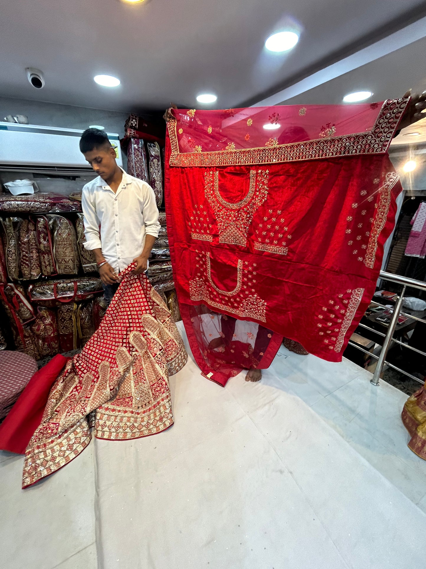 Awesome red bridal lehenga