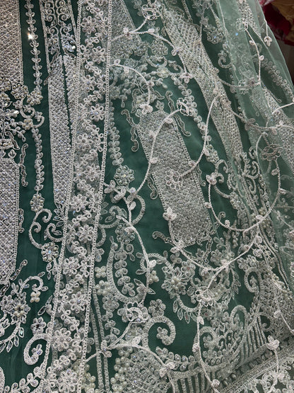 Fantastic silver green Lehenga