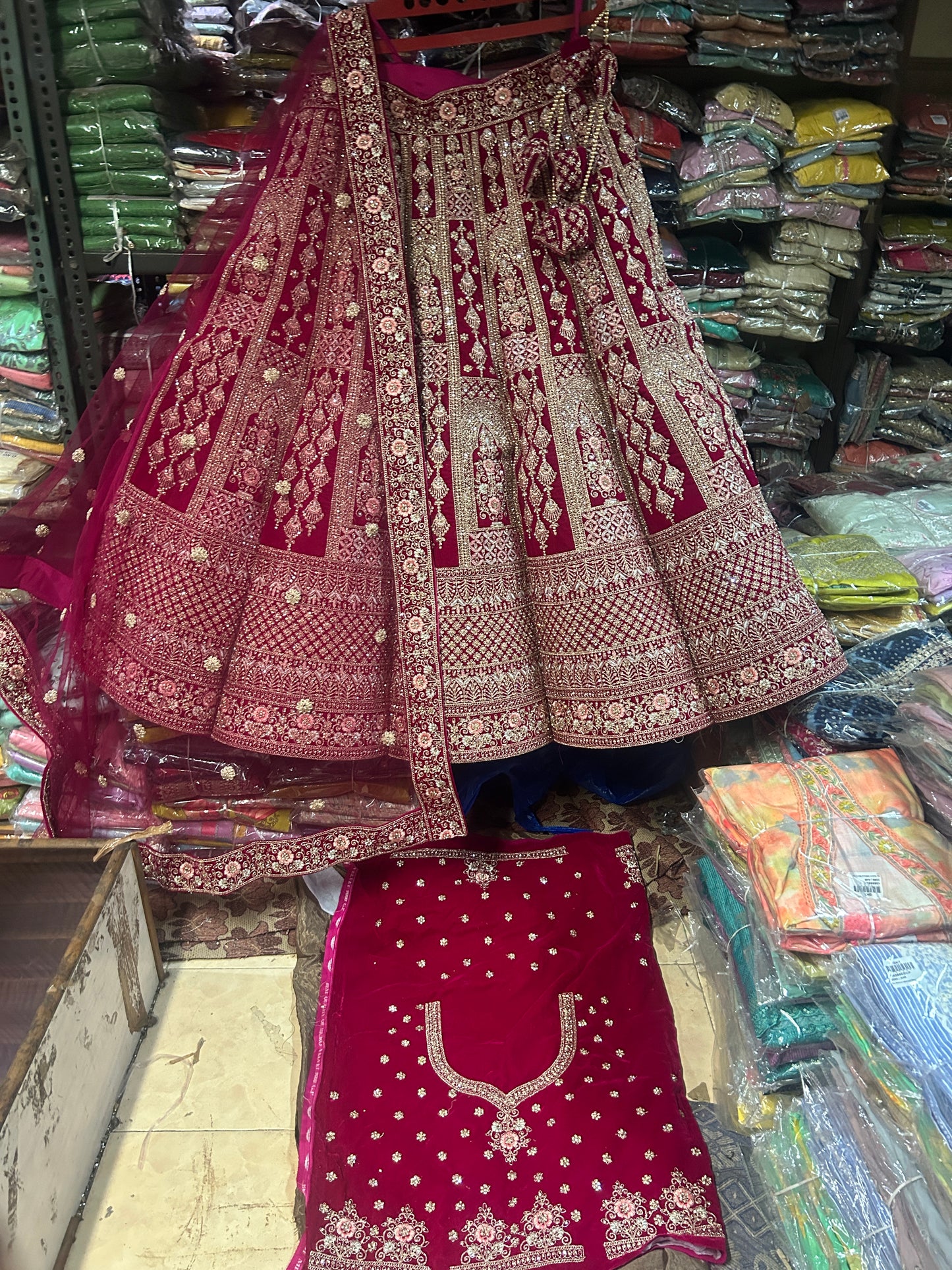 Red Bridal Lehenga