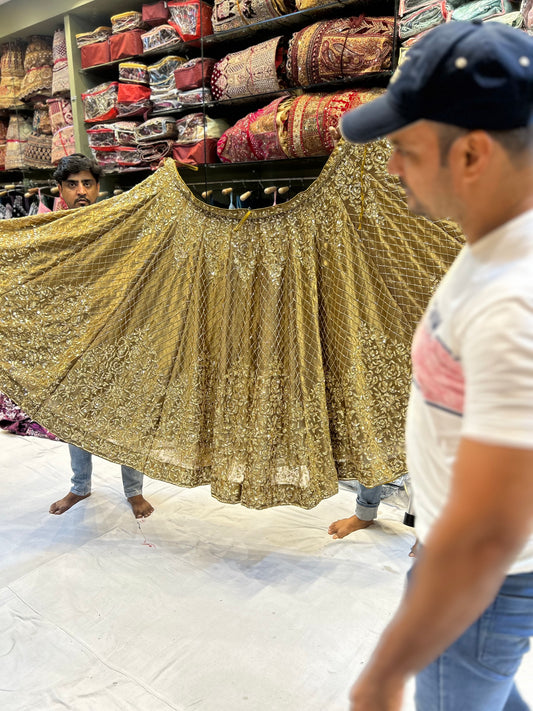 Charming golden lehenga