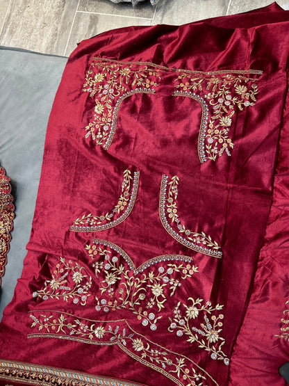 Amazing maroon Bridal Lehenga