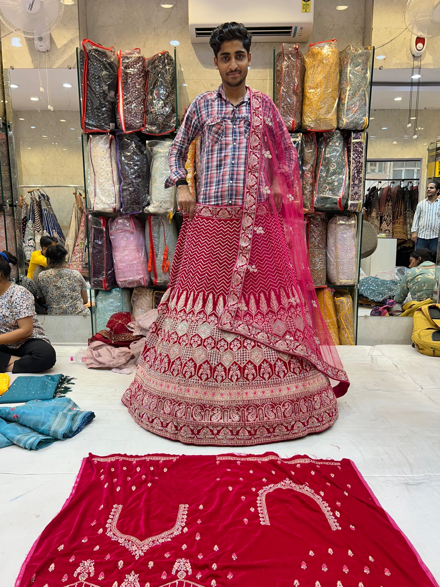 Gajab Red Lehenga