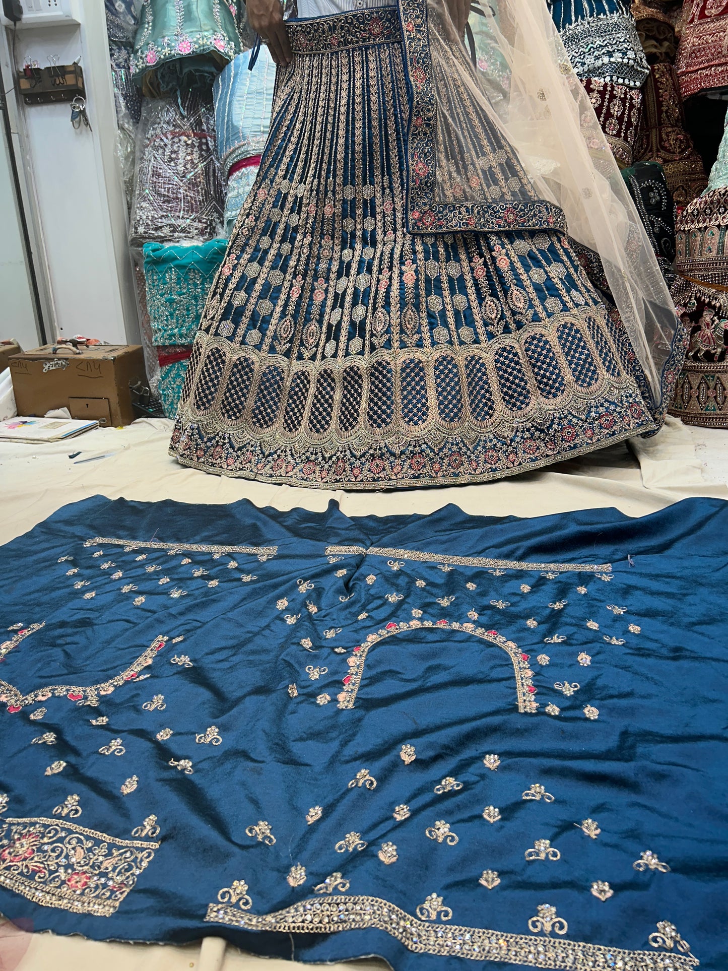 Amazing Blue green Lehenga 💖