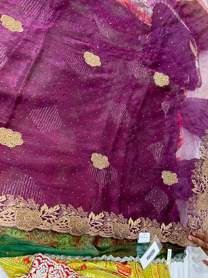 Violet purple Lovely Saree