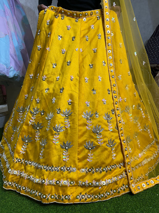 Haldi Mehendi Yellow PDP Lehenga