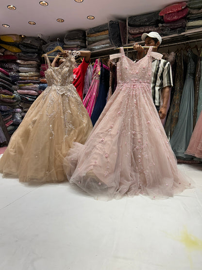 Eye catching baby pink Gown