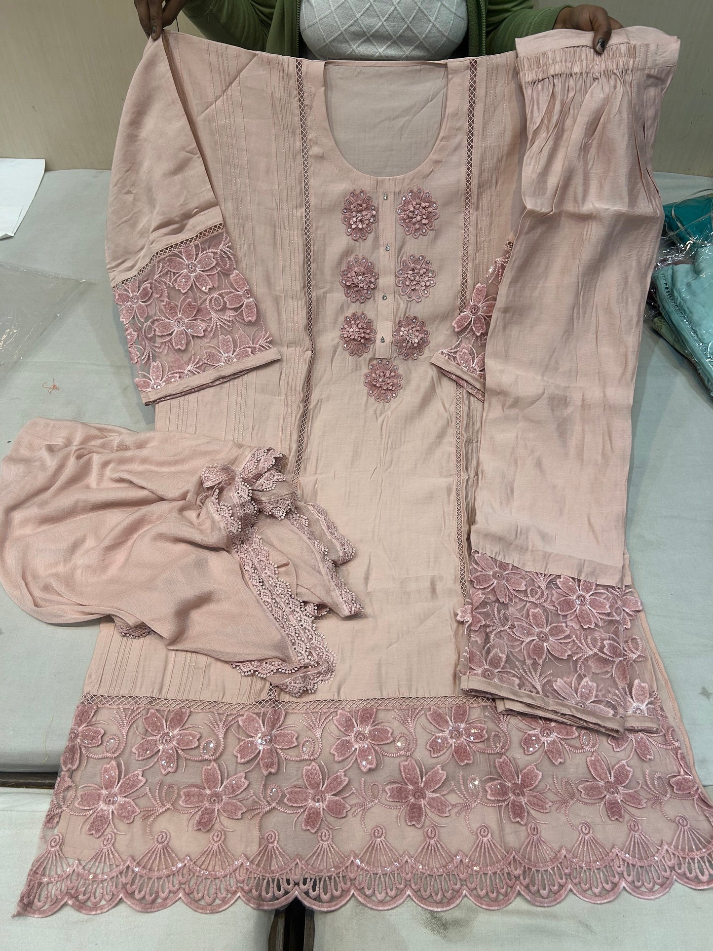 Pink Fancy women Unstitched Suit