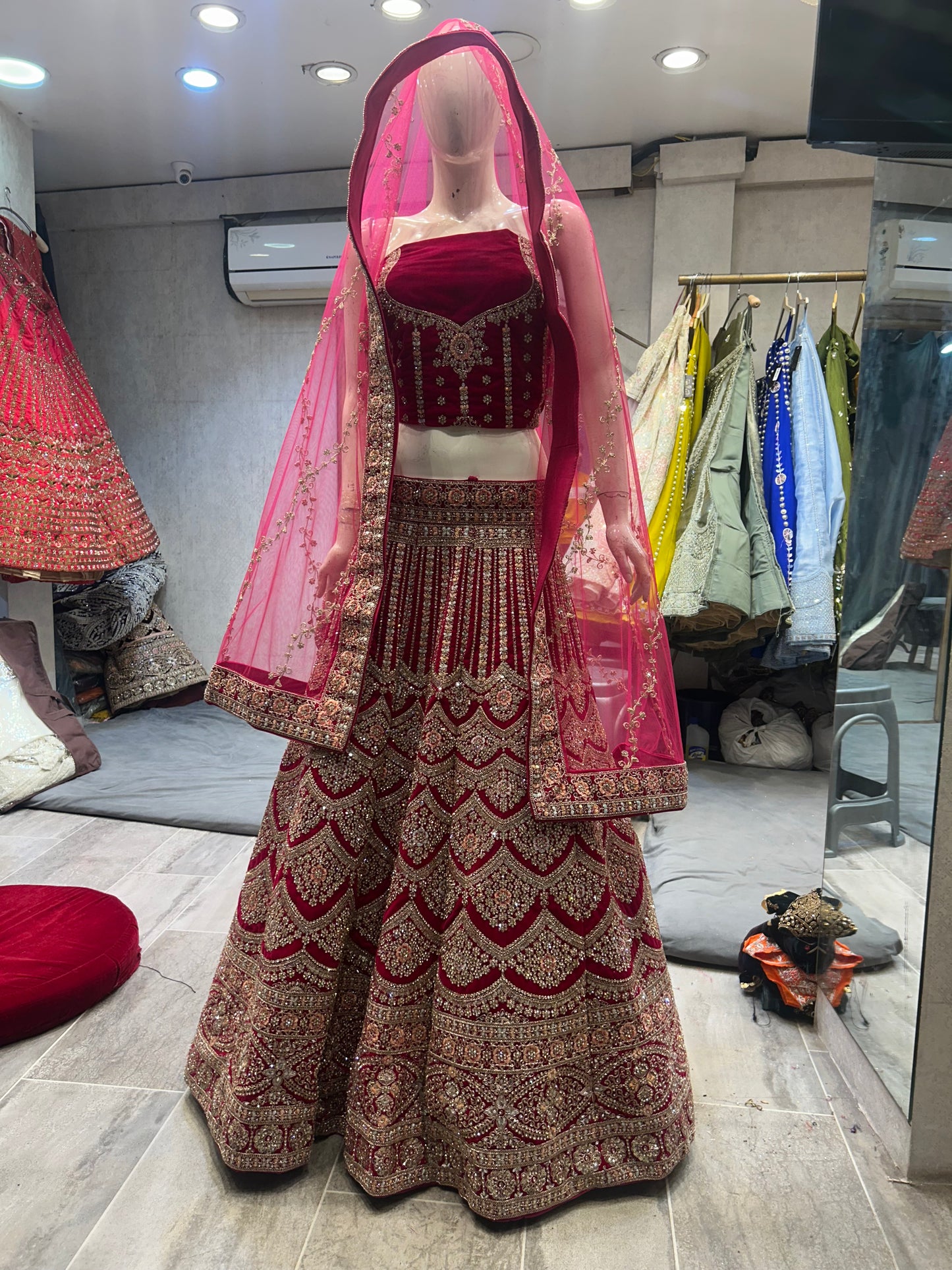 Deliciosa lehenga de novia