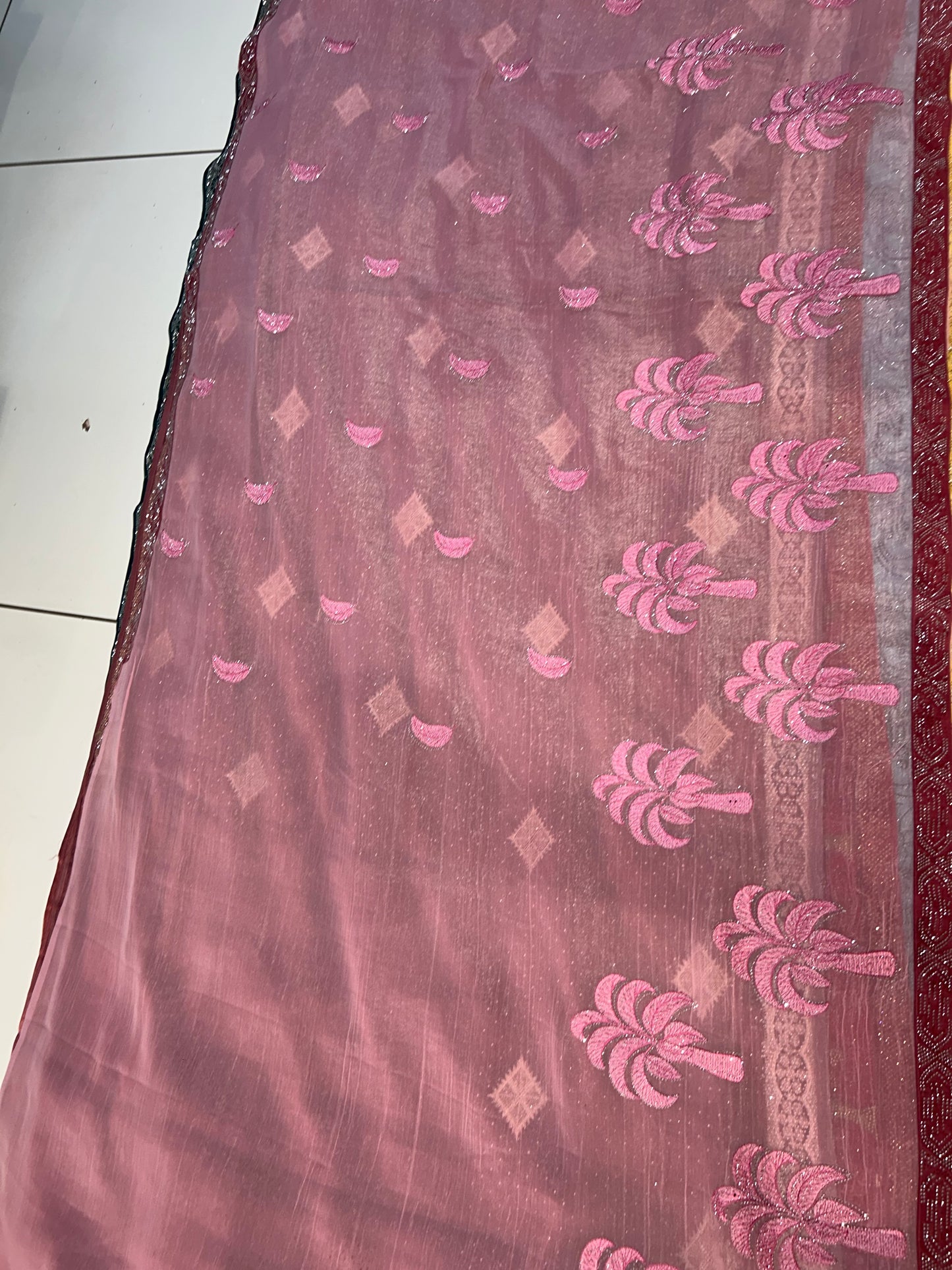 Fair Baby pink saree