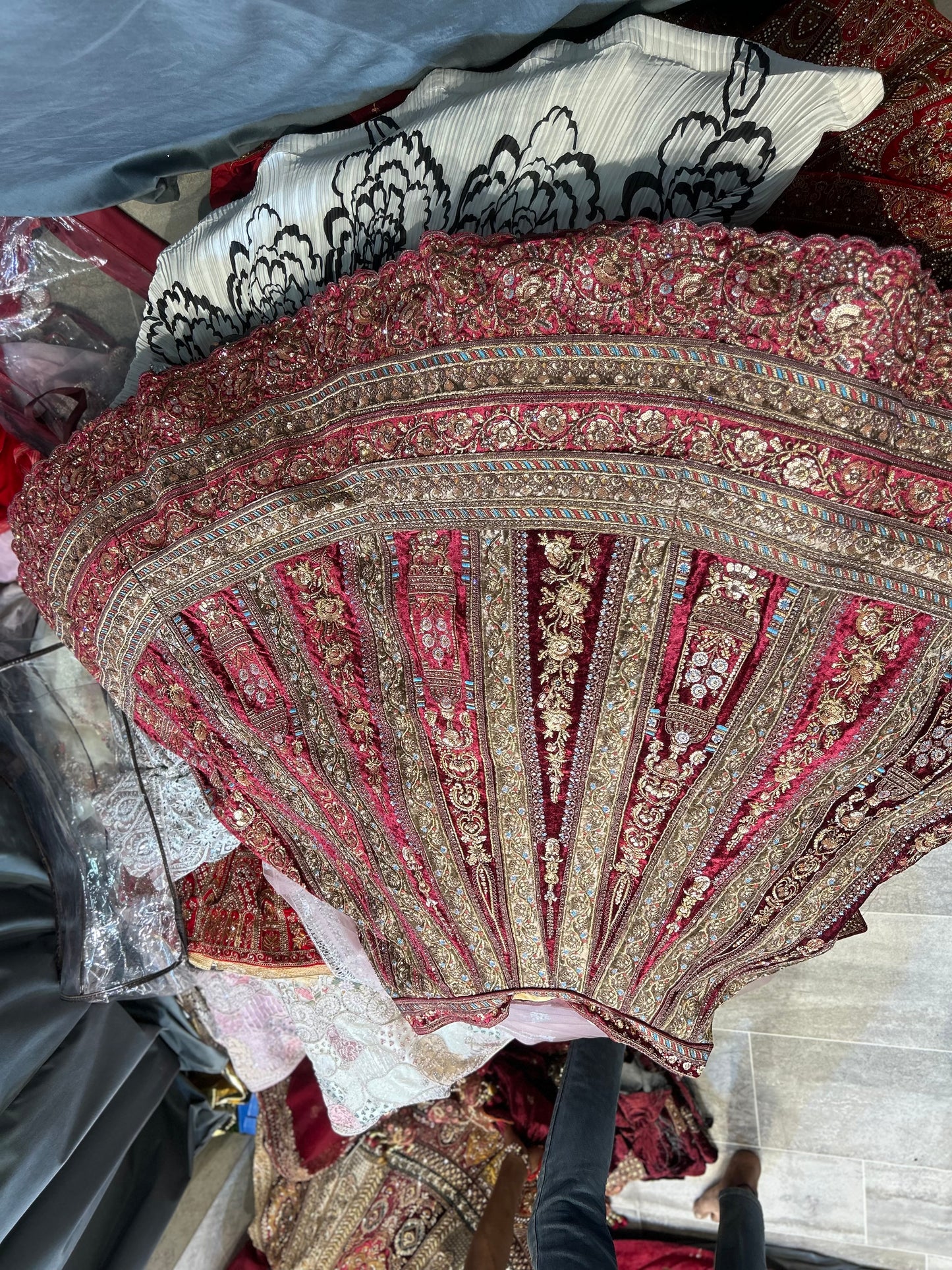 Amazing maroon Bridal Lehenga