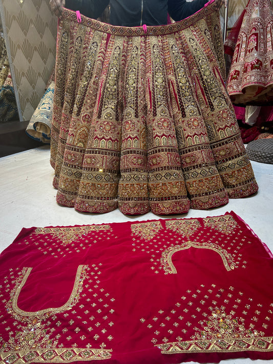 Red heavy Designer Lehenga ❤️